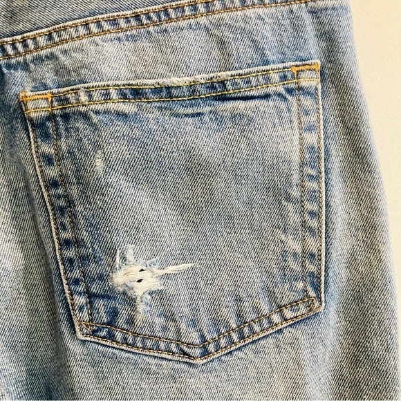 GRLFND SZ 28 Karolina Button Fly Distressed Raw Hem Light Wash Jeans - Picture 10 of 16